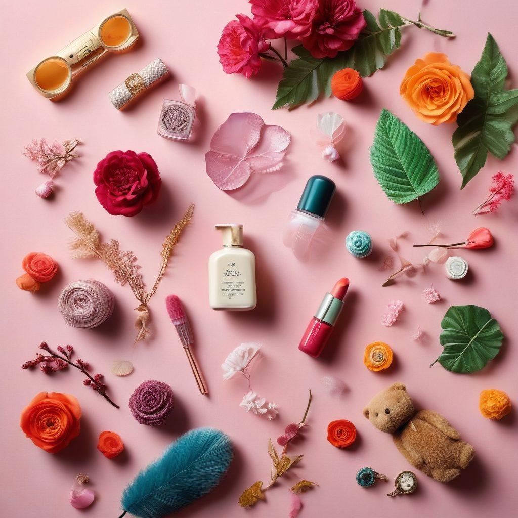 A visually striking arrangement of diverse adult accessories displayed artistically on a soft velvet background, featuring elegant toys in various colors and textures that symbolize empowerment and wellness. Include subtle elements of nature, like delicate flowers or leaves, to evoke a sense of peace and self-discovery. Light the scene with warm, inviting tones that highlight the beauty of the products. super-realistic. vibrant colors. soft focus.